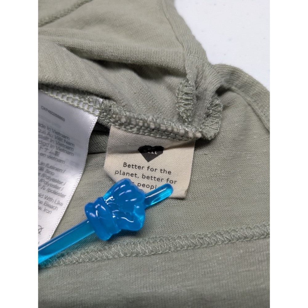Madewell Women's Tank Top Size XS Olive Green/Gray Linen Blend Boho‎ Beachy - Picture 7 of 9